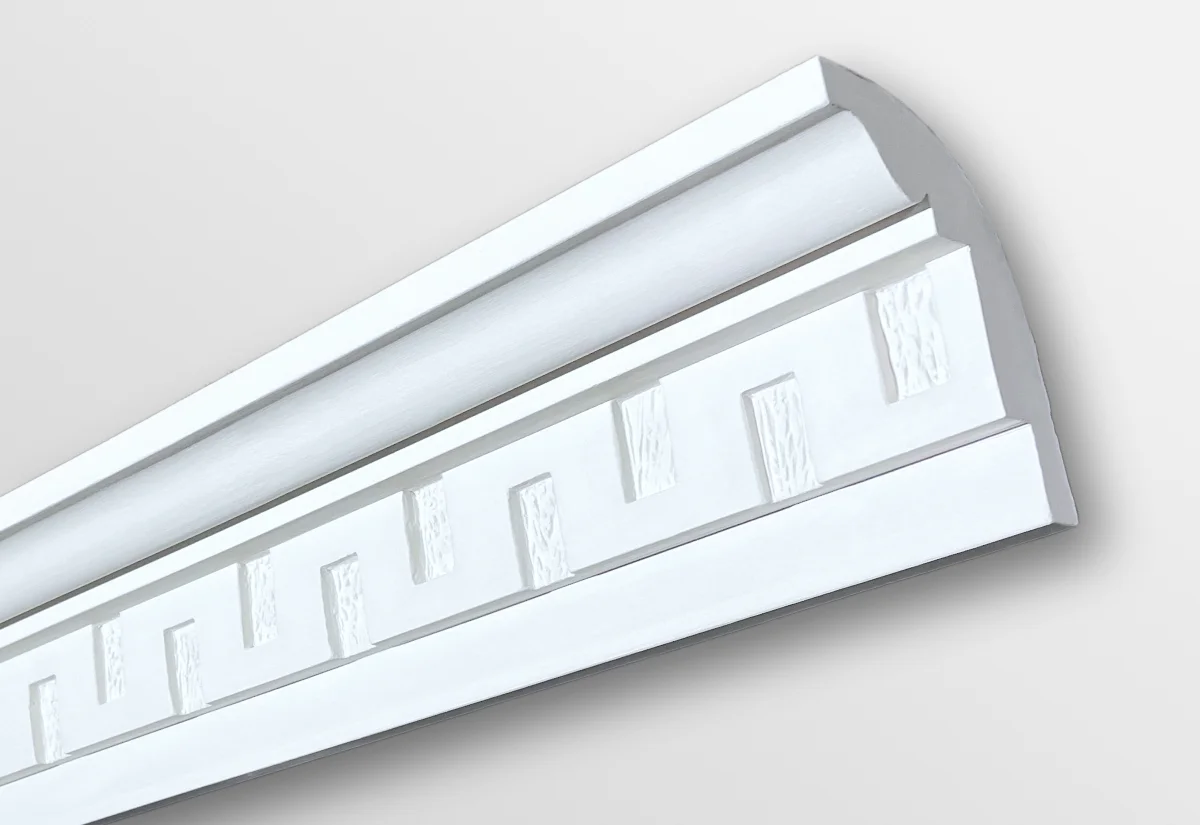 Kostenlose Bemusterung von Gipsstuck-Profilen und Stuckelementen wie Rosetten, Säulen und Wandleuchten.