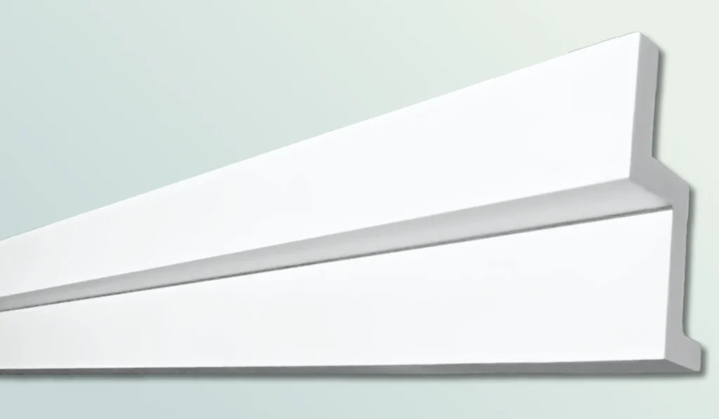 Stuckleiste F 126C für die Decke mit zweistufigem Profil.
