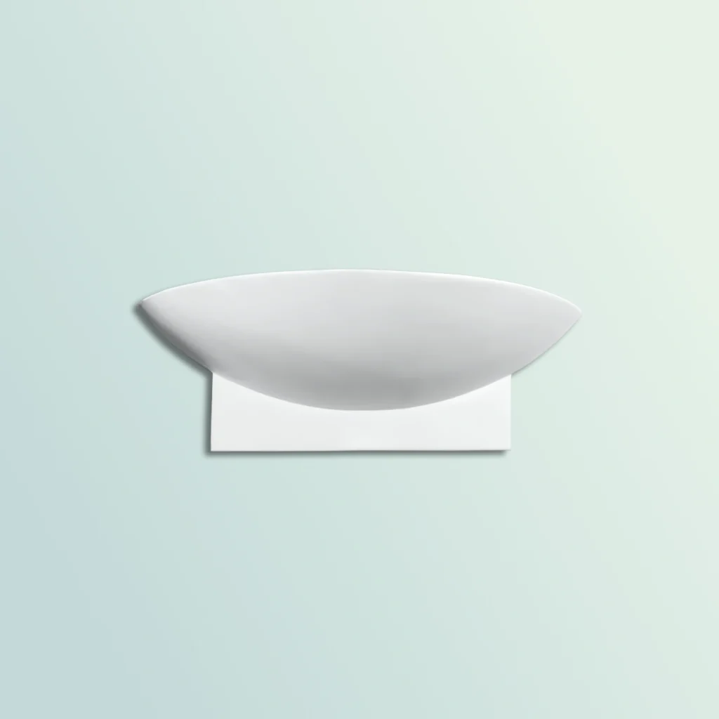 Wandleuchte H 921L modern in Halbschalenform.
