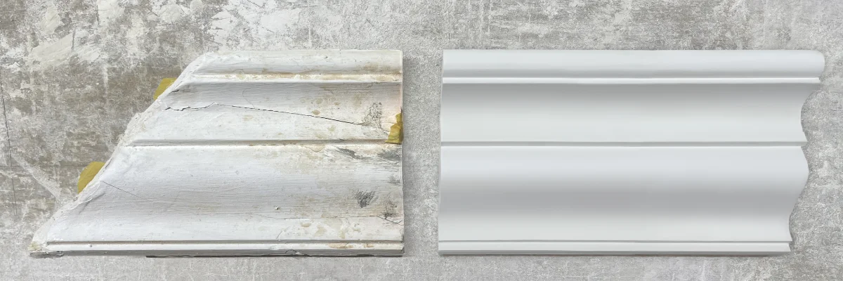 mit einer Sonderanfertigung nach Maß eine Stuckleiste ergänzen